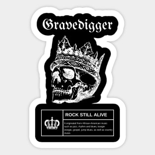 King Vintage Gravedigger Sticker